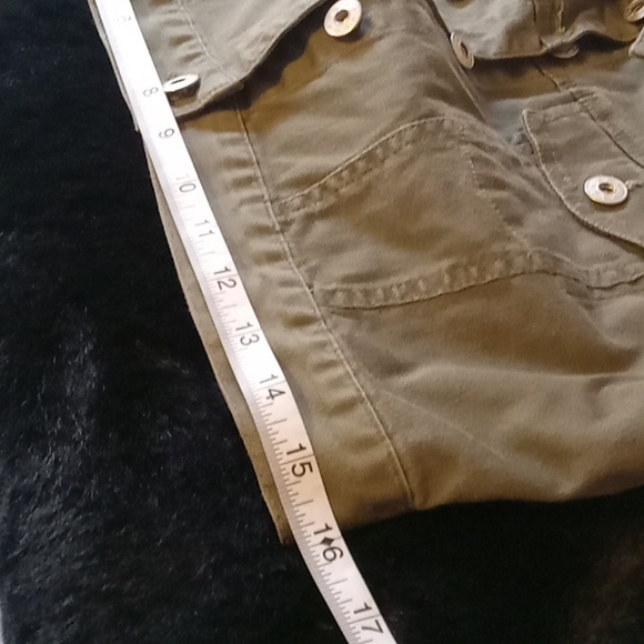 Gasoline DIY Crop army green demin vest - Picture 7 of 9